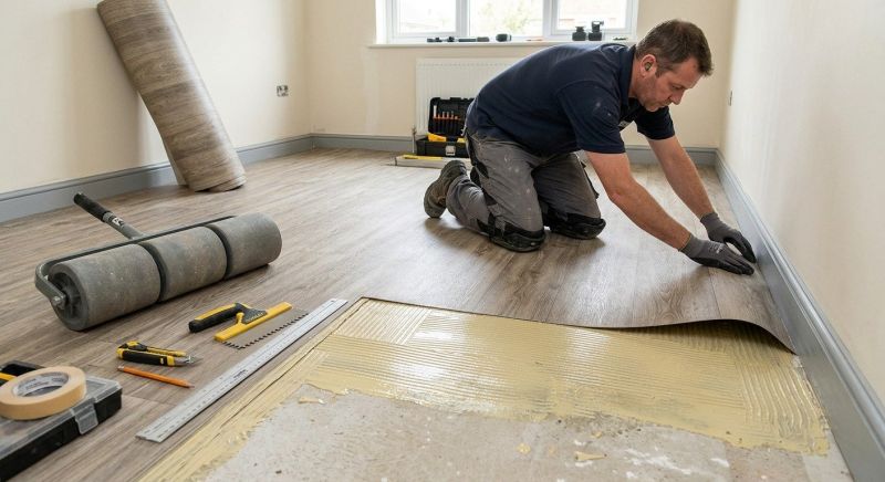 Sheet Linoleum Installation in Lyndon, KS
